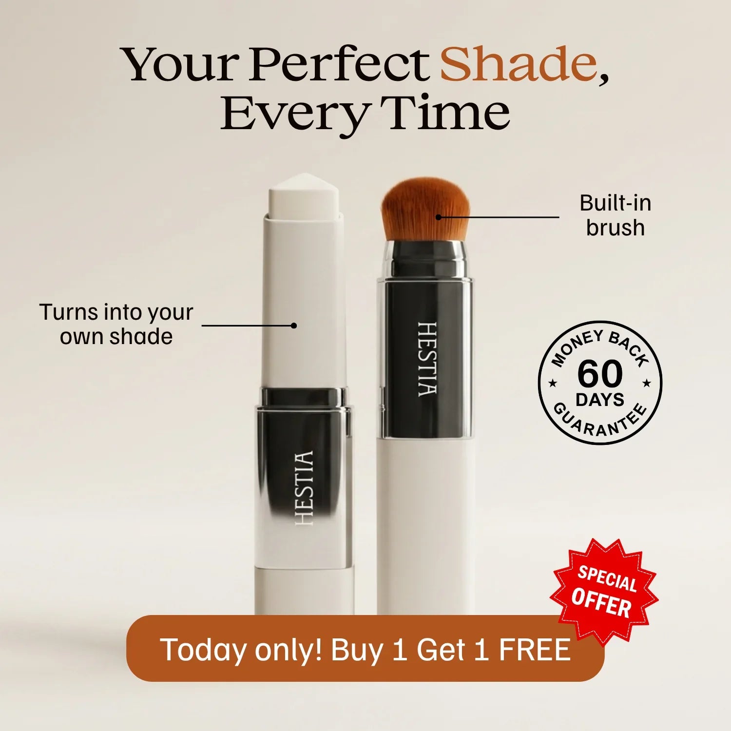 Hestia Color-Changing Foundation Stick